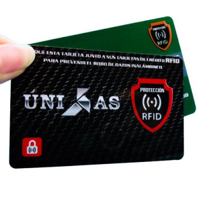 China Protect Your Payment Card Hacker Scanner Wallet Anti Using Bank Card Protection Card RFID Guard Blocking Card for sale