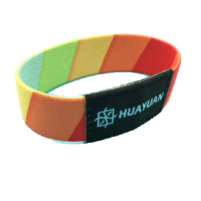 China NFC Chip Fabric RFID Stretch Elastic Wristband Chip Embedded Wristband Waterproof/Waterproof RFID Access Control for sale