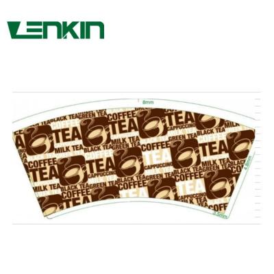 China Leak Proof Company Logo Maker Free Sample Biodegradable Paper Cup Fan for sale