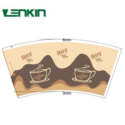 China Leak Proof Custom Design Cardboard Packing Wholesale 4oz 6oz 7oz 8oz Paper Cup Fan for sale