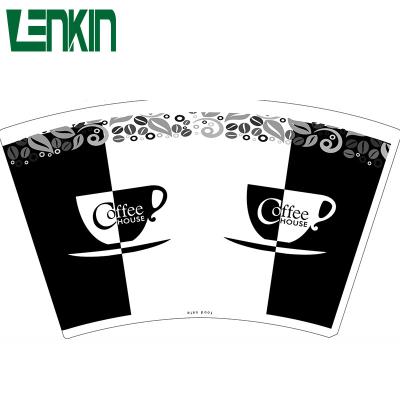 China Wholesale Disposable 16oz Printing Paper Cup Fan For Mug for sale