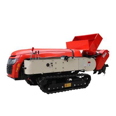 China Farms Factory Wholesale Multifunctional Rubber Track Tiller Rotary Track 4WD Garden Cultivator For Gardens for sale