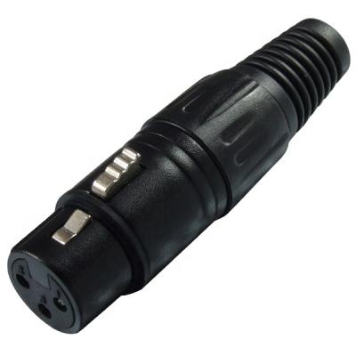 China audio & Black xlr video connector 3 pin male manufacturer factory jack for sale