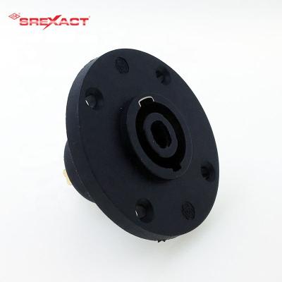 China audio & Round Shape Panel Mount Video Speaker Connector Male Plug for sale