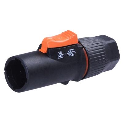 China audio & 1 IP65 16A true male waterproof visual power connector for sale