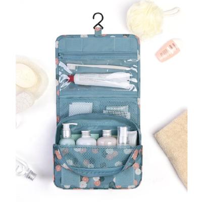 China Hot Selling Fashion KAIFEI Amazon Makeup Bag Waterproof Cosmetic Bag With Hook For Travel for sale