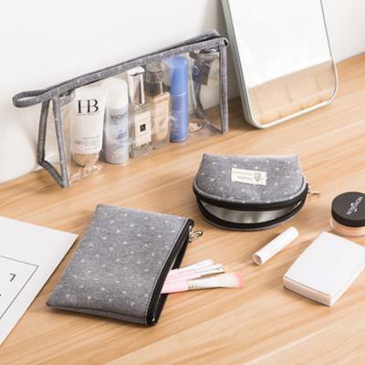 China Lady KAIFEI Amazon Travel PVC Cosmetic Bag Hot Selling Transparent Makeup Bag Kit for sale