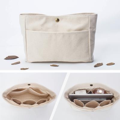 China High Quality Latch Bag Cotton Canvas Cosmetic Bag Makeup Bag Multi Function for sale