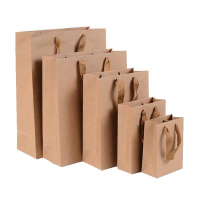 China KAIFEI Eco-Friendly Shopping Bag Sale Package Degradable Handle Bag Biodegradable Kraft Paper Cheapest Best for sale