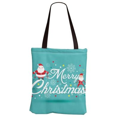 China KAIFEI Factory Wholesale Biodegradable Handled Canvas 100% Cotton Handbag Tote Bag For Christmas Promotion for sale