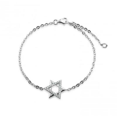 China Lucky Tiny Star Bracelet With Rhinestone , Adjustable Charm Bracelets For Women for sale