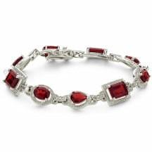 China Edelstein-Armband-Schmuck Damen-Red Bead Fancy Natural Sterlingsilbers 925 zu verkaufen