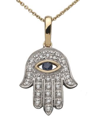 China 925 de zilveren Hamsa-Hand van Handjuwelen van Fatima Evil Eye Necklace Te koop