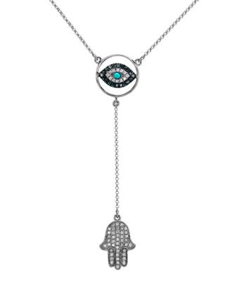 China Colgante de moda de la mano de Hamsa de la plata esterlina de la circona cúbica para las muchachas en venta