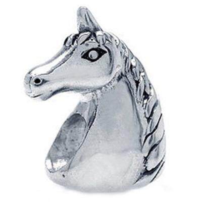 China Antique Silver Animal Themed Jewelry 925 Silver Horse Head Pendant for sale