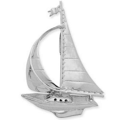 China Sterling Silver Nautical Themed Jewelry Sailing Boat Pendant for sale