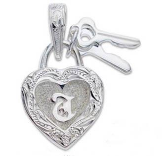 China Girls Lover 925 Silver Hawaiian Jewelry , Heart Lock And Key Hawaiian Pendant for sale