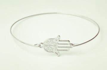 China Van de Manierjuwelen van vrouwen de Hoge Armband van de Hand Dunne Stackble van Hamsa Zilveren Te koop