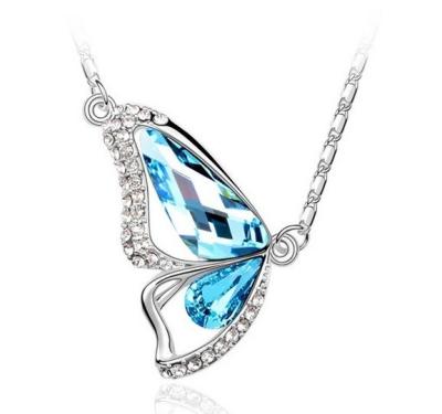 China Butterfly Shaped Fashion Jewelry Pendants Crystal Party Butterfly for sale