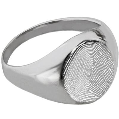 China Silver Color  Cremation URN Jewelry Fingerprint Memorial Rings for sale