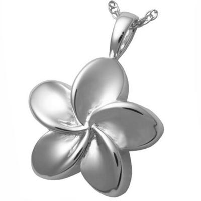 China Plumeria Silver Cremation Urn Necklaces Gold Plated  Unisex Ash Pendant for sale