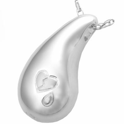 China Silver Cremation URN Jewelry Unisex Screwable Heart Engraved Pendant for sale