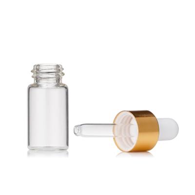 China 10ml Cosmetic Dropper Bottle High Quality Clear Glass Perfume Small Glass Vial Dropper Oil Sample Bottles for sale