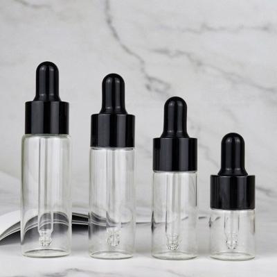 China Wholesale 1ml 2ml 3ml 5ml Cosmetic Glass Bottles With Aluminum Cap Dropper For Small Empty Essential Oil Bottle for sale