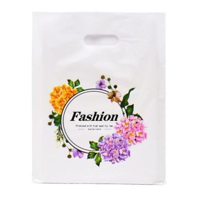 China Store Promotion HDPE Plastic Shopping Bag Disposable Plastic Die Cut Handle Carry Bag for sale