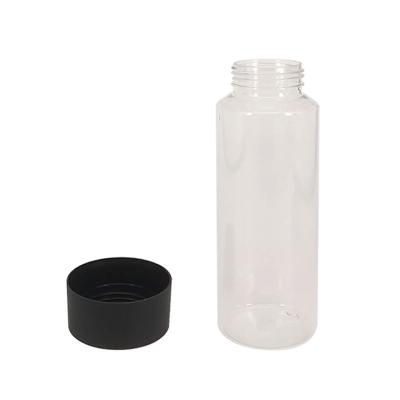 China French Square PET Plastic Bottle Packaging 350ml Round Cold Pressed Clear Plastic Cans Cold Brew Ice-tea Cups for sale