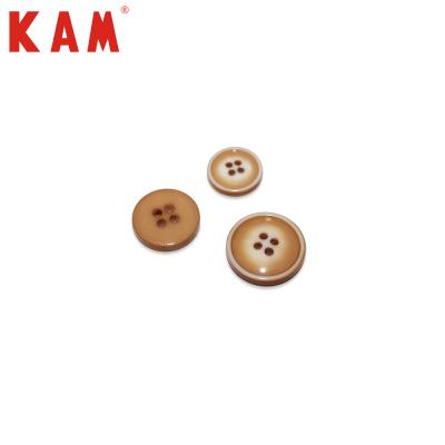 China Eco-friendly Resin Round Eco-friendly Button And 4 Holes Horn Buttons for sale