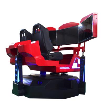 China Theme Park 3 Tests 2 Seats Racing Car Simulator 3 DOF Visual Racing Game for sale