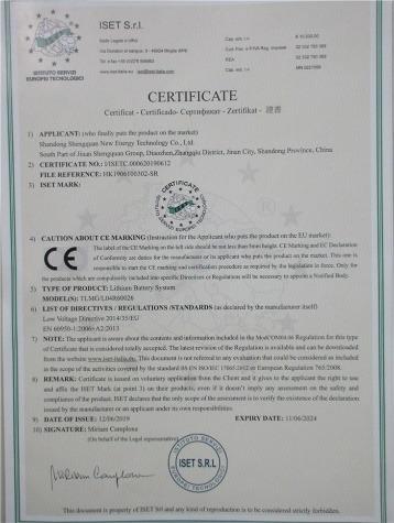 CE - Shandong Shengquan New Energy Technology Co., Ltd.