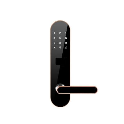 China New Design Full Automatic Modern Electronic Fingerprint Smart Password Door Smart Door Lock GLMZK-ZNMSA4-2 for sale