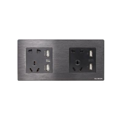 China Durable Wholesale PC Charger Power Usb Material Two Way Wall Socket Socket And Switch for sale