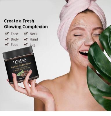 China Wholesale Natural Exfoliator Dead Sea Salt Scrub Anti Cellulite Exfoliating Whitening Reducing Wrinkle Organic Arabica Coffee Body Scrub for sale