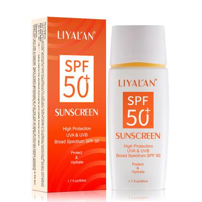 China Sunscreen Private Label SPF 50 Sunblock UV Lotion Whitening Moisturizer Organic Vitamin C Sunscreen Cream for sale