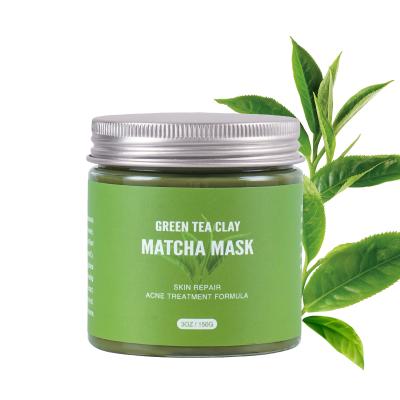 China New Formula Facial Oil Control Detox Moisturizer Deep Clean Natural Mud Clay Mask Green Tea Matcha Mud Mask for sale