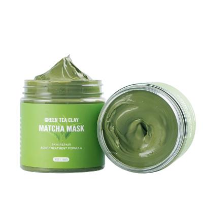 China Matcha Repair Moisturizer Dropshipping Anti Acne Bentonite Clay Mask Detoxification Green Tea Herbal Facial Mud Mask for sale