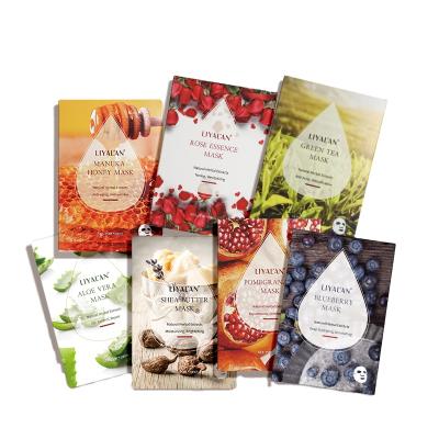 China Custom Made Private Label Moisturizer Private Label Hydrating Sheet Fruit Beauty Face Mask Mascarillasl Korean Skin Care Korean Whitening Face Mask for sale