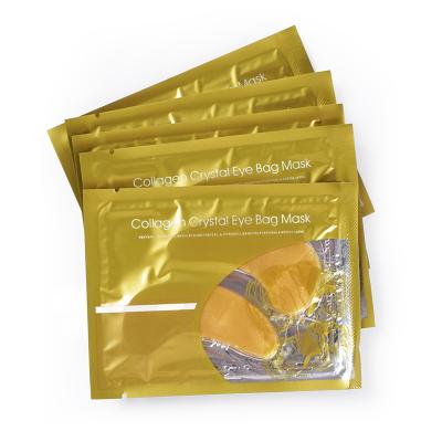 China Hot Selling Anti-wrinkle Foil Crystal Gel Under Eye Mask 24k Gold Hydrogel Collagen Dark Circle Eye Patches for sale