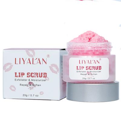 China Natural Organic Pink Sugar Lightening Lip Scrub by Sugar Dark Lip Care Exfoliator Private Label Moisturizer for sale