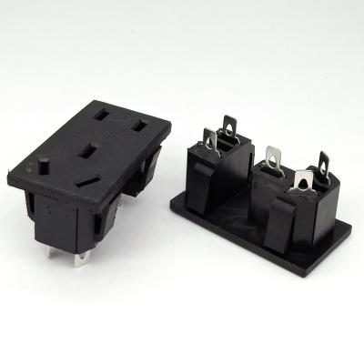 China Commercial AC112 Male & Female AC Power Outlet Three-hole Directly Connected All-Copper AC Power Plug for sale