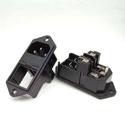 China IEC Commercial Electrical Switch Connectors For Automotive Parts Socket Three Into An AC Power Supply , Double Fuse for sale