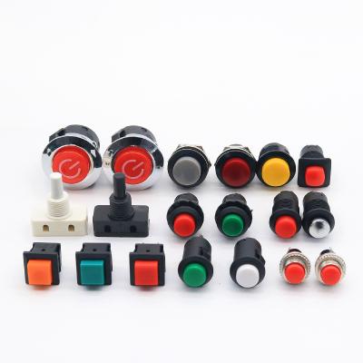 China XXW Reset / Plastic Self-Latching, 12/24V LED Button Switch, 3 Pin Circular Plastic On/Off Button Switch for sale