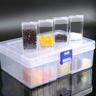 China New 6 Clear Plastic Box Classic/Postmodern Diamond Painting Accessories Jewelry Box Bottle Storage Box+Sticker Places Nail Tools for sale