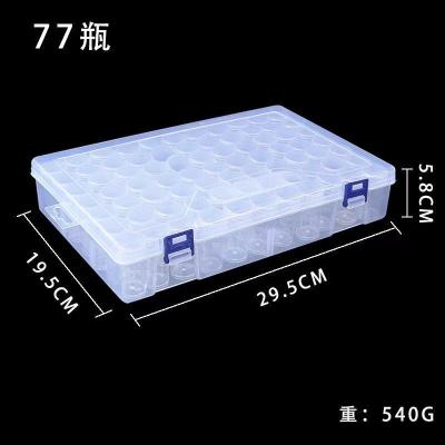 China New Classic/Postmodern 77 Bottle Storage Box Around Bottle+Sticker Sets Nail Diamond Painting Accessories Jewelry Box Tools Plastic Transparent Box for sale