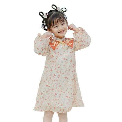 China Polyester fashion 1 piece set children clothing girls hanfu dress cheongsam children chinese style flavor for sale