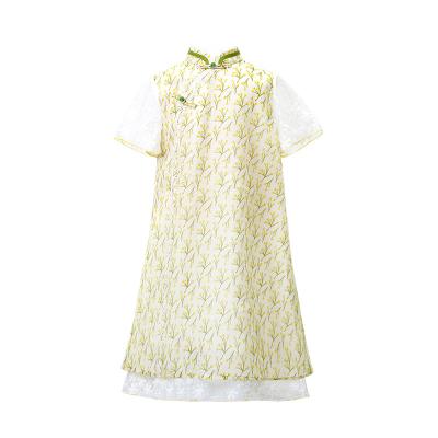 China Children's wear of polyester little girls in the Chinese style summer cheongsam in the Republic of China Jin Qiao for sale