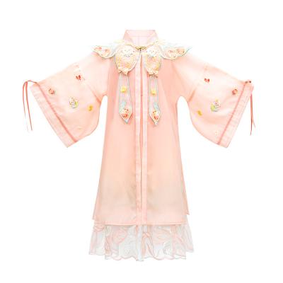 China Polyester Original Design Antique Pink Hanfu Dress, Fashionable Chinese Style Chinese Style Foreign Bleating Dress for sale